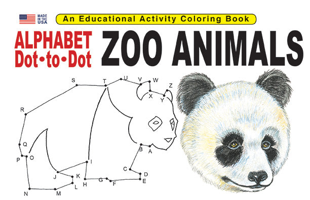 ALPHABET DOT TO DOT ZOO ANIMALS: Digital Download of An Educational Activity Coloring Book