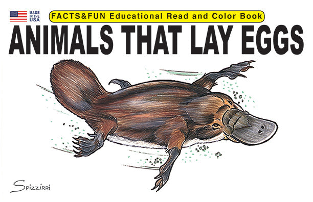 ANIMALS THAT LAY EGGS 8.5 X 11: Digital Download of a Facts and Fun Educational Coloring Book