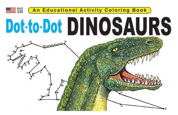DOT TO DOT DINOSAURS 8.5 x 11: Digital Download of An Educational Activity Coloring Book