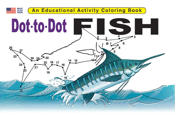 DOT TO DOT FISH 8.5 X 11: Digital Download of An Educational Activity Coloring Book