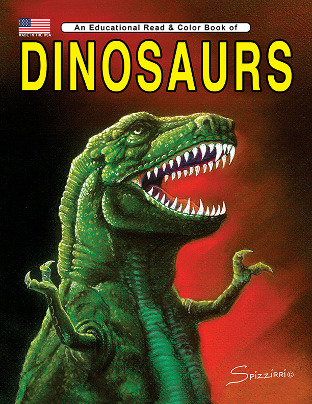 DINOSAURS: Digital Download of An Educational Coloring Book