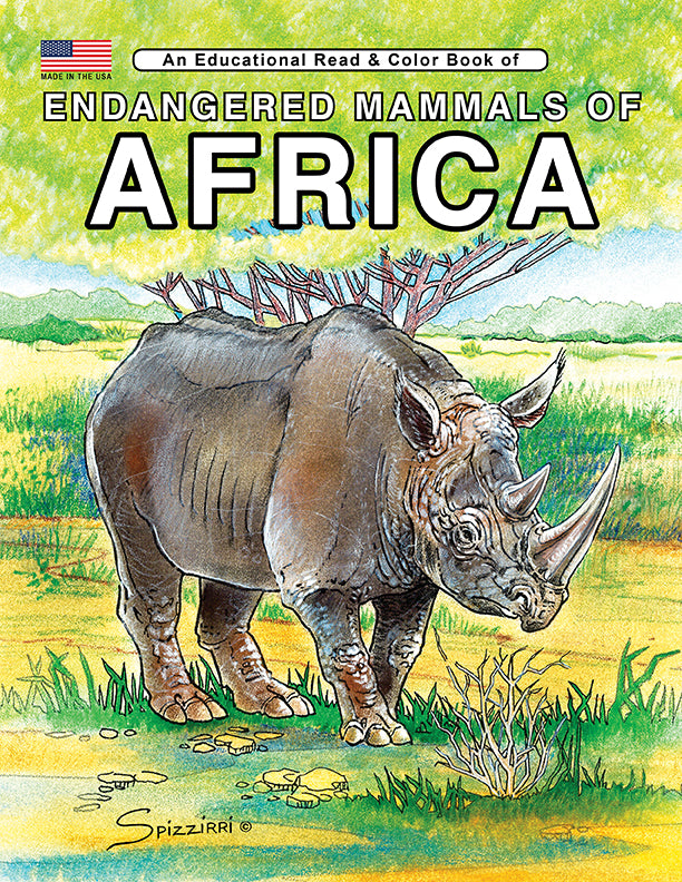 ENDANGERED MAMMALS OF AFRICA: Digital Download of An Educational Coloring Book