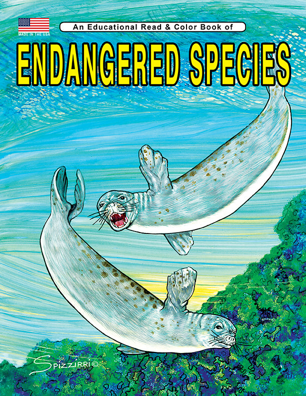 ENDANGERED SPECIES: Digital Download of An Educational Coloring Book