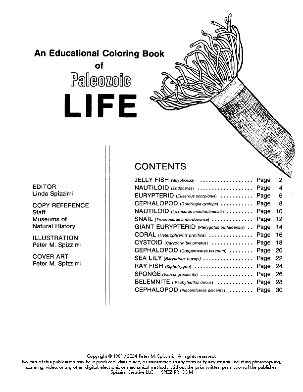 Paleozoic Life: DIGITAL Educational Coloring Book
