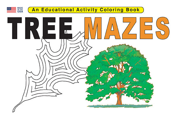 TREE MAZES 8.5 X 11: Digital Download of An Educational Activity Coloring Book