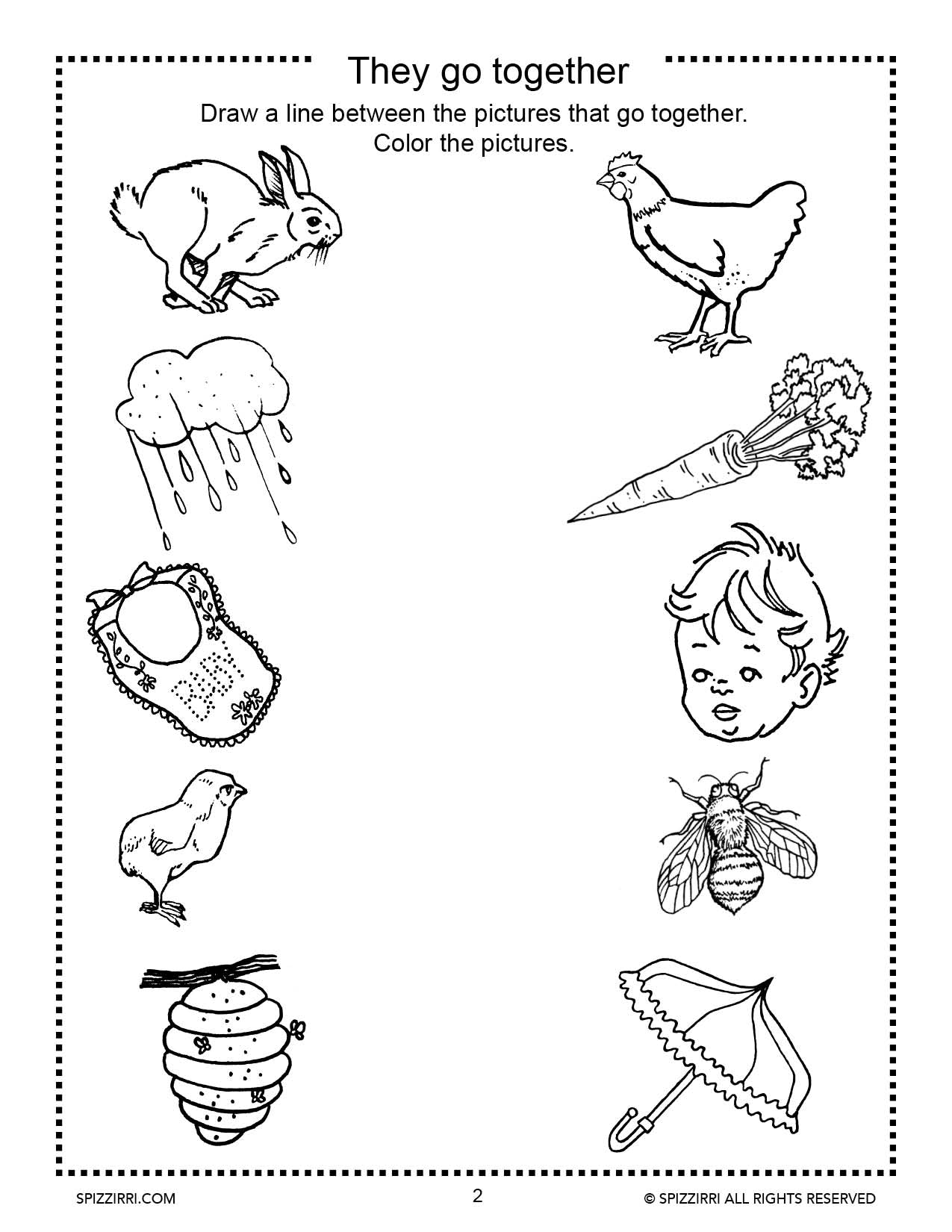 THEY GO TOGETHER: Digital Download of An Early Learning Workbook