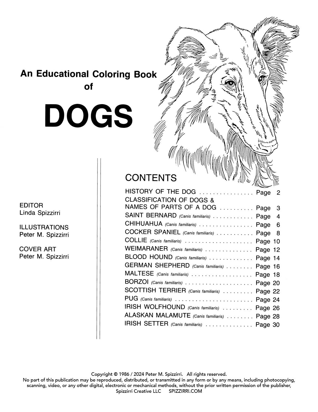DOG: Digital Download of An Educational Coloring Book