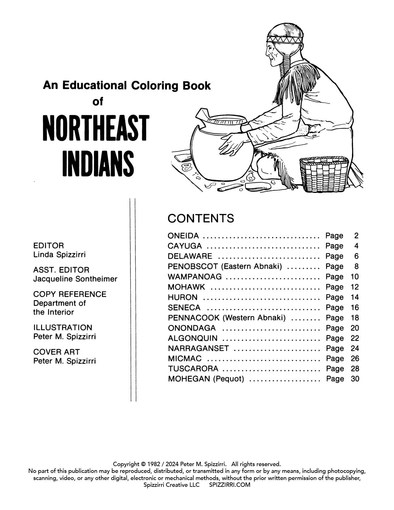 Northeast Indians: DIGITAL Educational Coloring Book