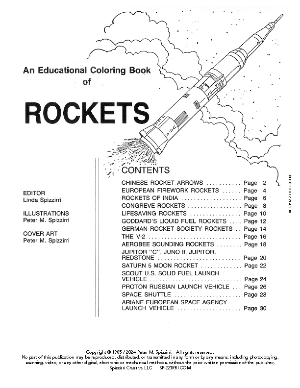 Rockets: DIGITAL Educational Coloring Book