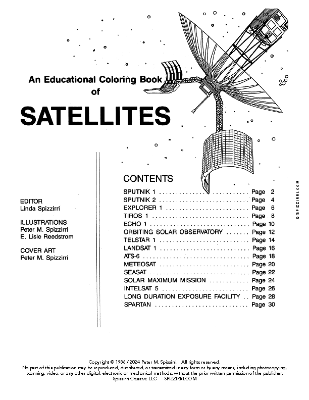 Satellites: DIGITAL Educational Coloring Book