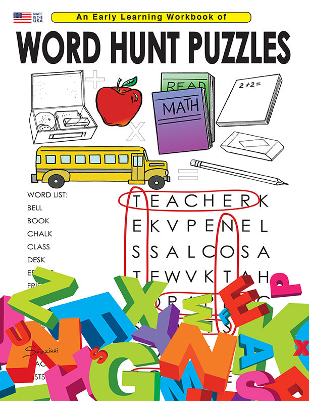 WORD HUNT PUZZLES: Digital Download of An Early Learning Workbook
