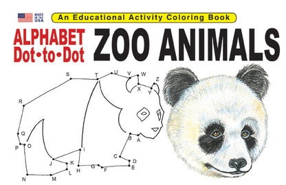 ALPHABET DOT TO DOT ZOO ANIMALS: Digital Download of An Educational Activity Coloring Book