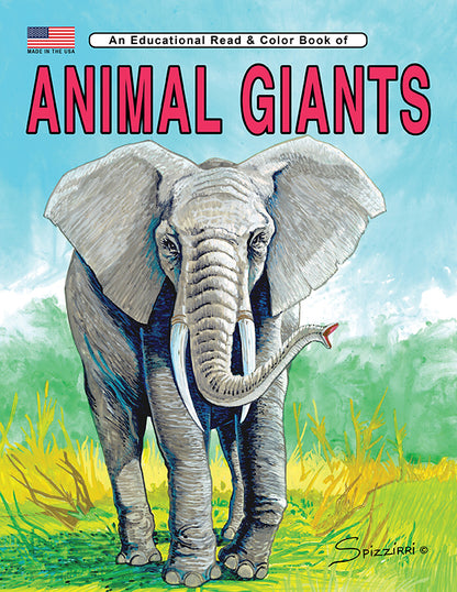 ANIMAL GIANTS: Digital Download of An Educational Coloring Book