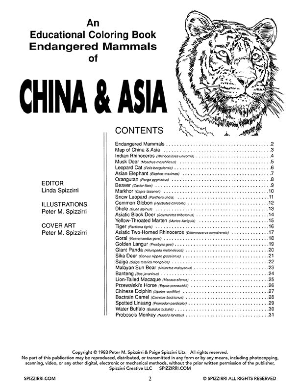 Endangered Mammals of Asia & China