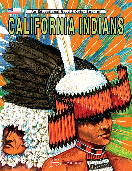 CALIFORNIA INDIANS: Digital Download of Educational Coloring Book