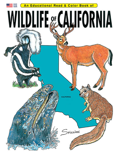 WILDLIFE OF CALIFORNIA: Digital Download of An Educational Coloring Book