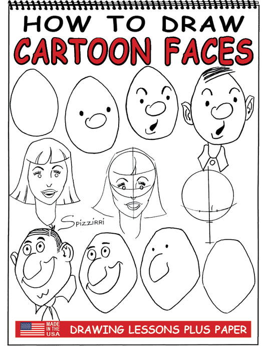 Cartoon Faces Size 8.5 x 11