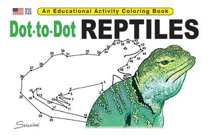 DOT TO DOT REPTILES 8.5 X 11: Digital Download of An Educational Activity Coloring Book