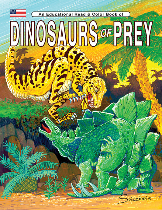 DINOSAURS OF PREY: Digital Download of An Educational Coloring Book