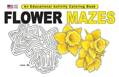 FLOWER MAZES 8.5 X 11: Digital Download of An Educational Activity Coloring Book