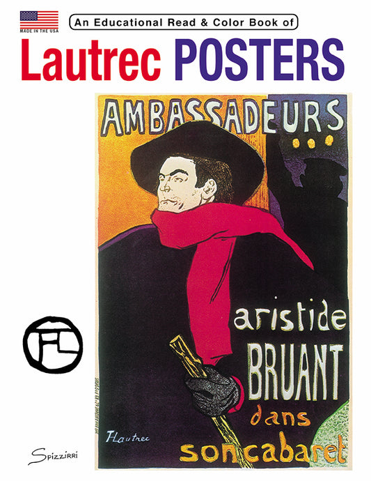 LAUTREC POSTERS: Digital Download of an Educational Coloring Book