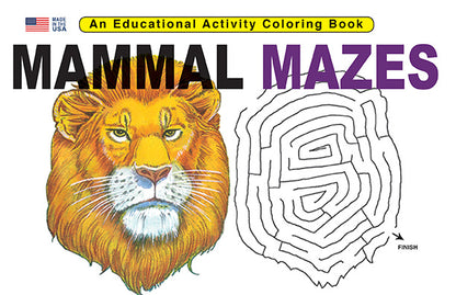 MAMMAL MAZES 8.5 X 11: Digital Download of An Educational Activity Coloring Book