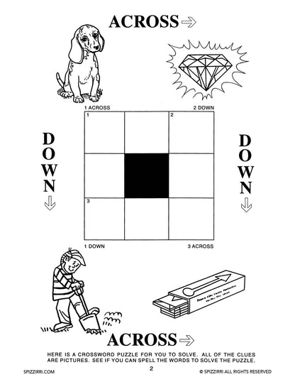 PICTURE CROSSWORDS: Digital Download of An Early Learning Workbook