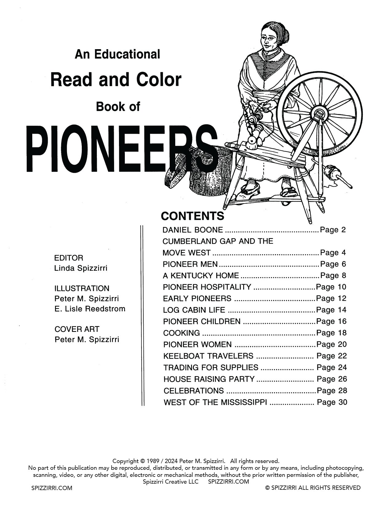 PIONEERS: Digital Download of Educational Coloring Book