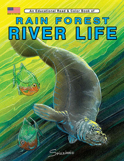 RAINFOREST RIVER LIFE: Digital Download of An Educational Coloring Book