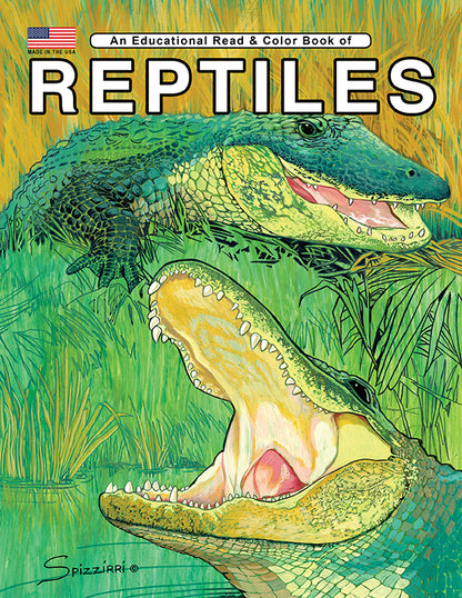 REPTILES: Digital Download of An Educational Coloring Book