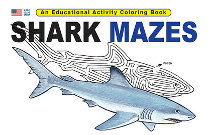 SHARK MAZES 8.5 X 11: Digital Download of An Educational Activity Coloring Book