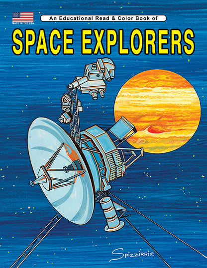 SPACE EXPLORERS: Digital Download of an Educational Coloring Book