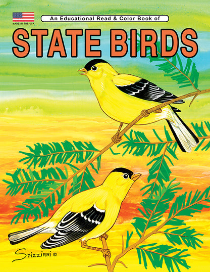 STATE BIRDS: Digital Download of An Educational Coloring Book