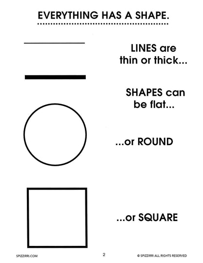 SHAPES, ART & COLORS: Digital Download of An Early Learning Workbook