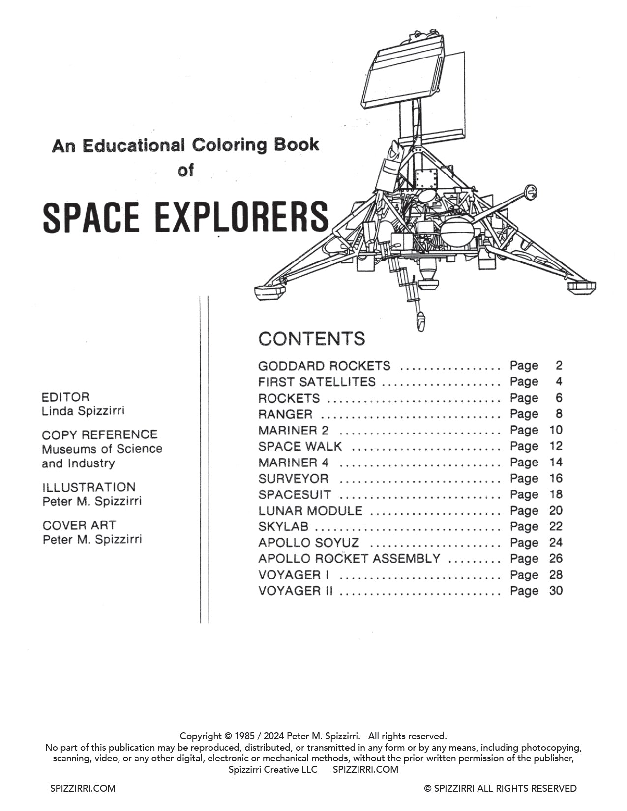 SPACE EXPLORERS: Digital Download of an Educational Coloring Book