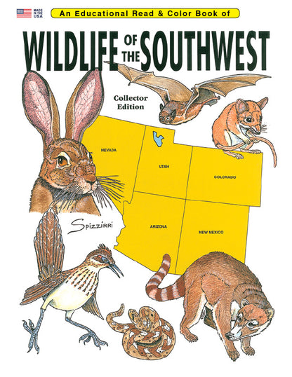 WILDLIFE OF THE SOUTHWEST: Digital Download of An Educational Coloring Book