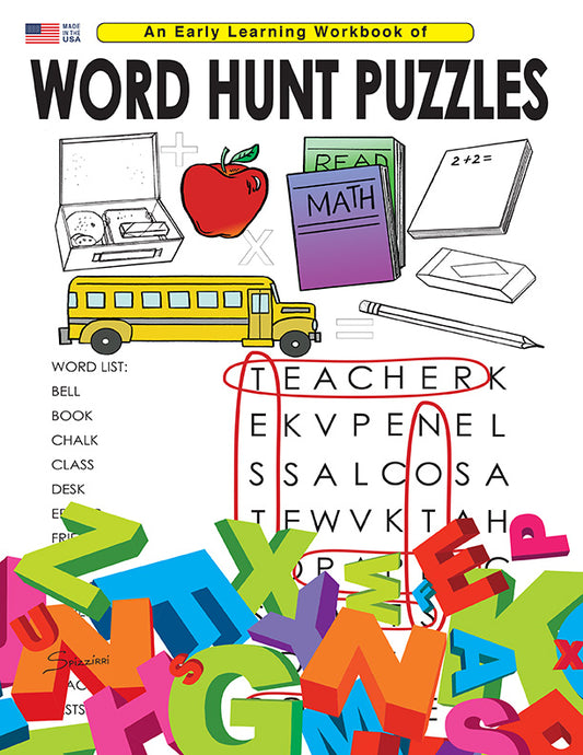 WORD HUNT PUZZLES: Digital Download of An Early Learning Workbook